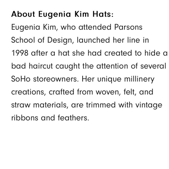 Eugenia Kim Felt hat